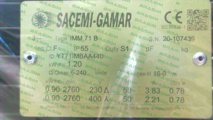 Sacemi-IMM 71B (YT71IMBAA440-1) price