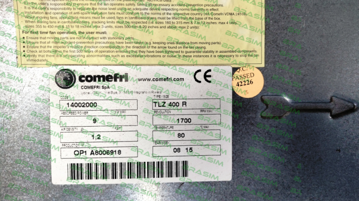 Comefri-TLZ 400 RA price