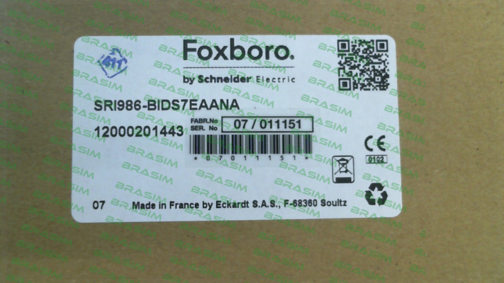 Foxboro (by Schneider Electric)-SRI986-BIDS7EAANA price