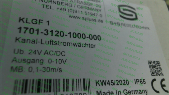 S+S REGELTECHNIK-1701-3120-1000-000, KLGF 1 price