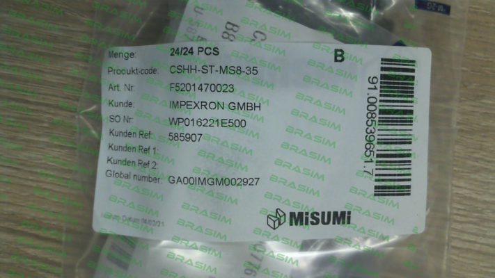 Misumi-CSHH-ST-MS8-35 price