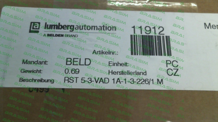 Belden (Lumberg / Hirschmann)-11912 / RST 5-3-VAD 1A-1-3-226/1 M (pack x10) price