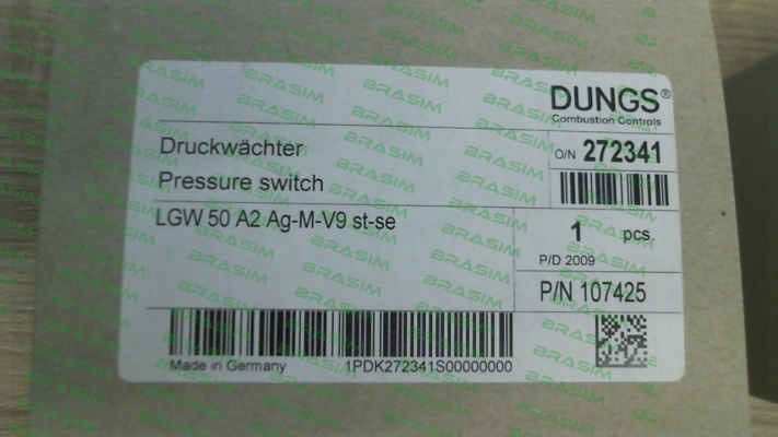 Dungs-P/N: 272341,  Type: LGW 50 A2 Ag-M-V9 st-se 1P price