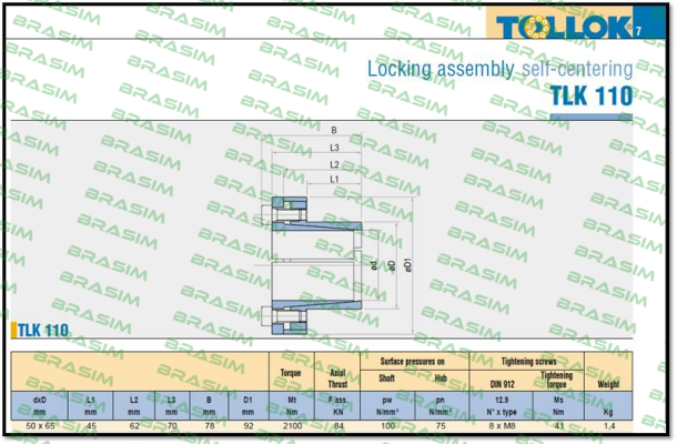 Tollok-T110050X065 price