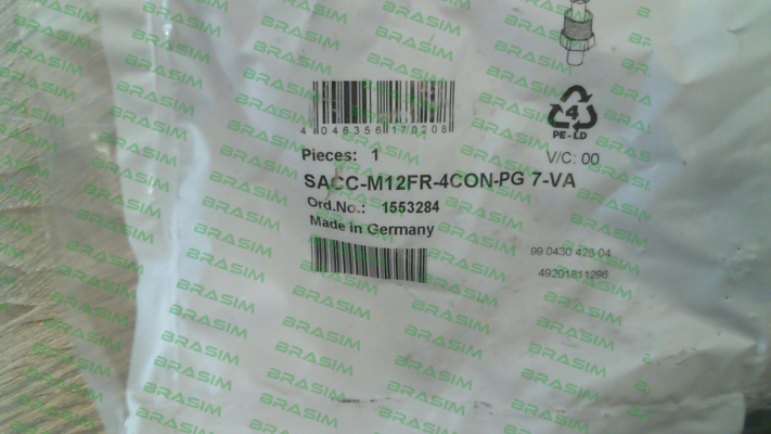 Phoenix Contact-Par number1553284 / Type SACC-M12FR-4CON-PG 7-VA price