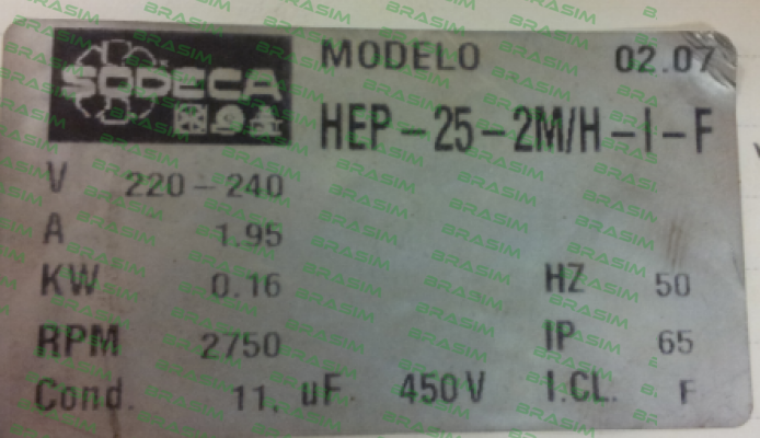 Sodeca-HEP-25-2M/H-I-F  price