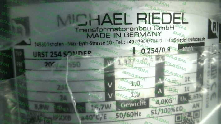 Michael Riedel Transformatorenbau-URST Sonder 254VA IPXXB price