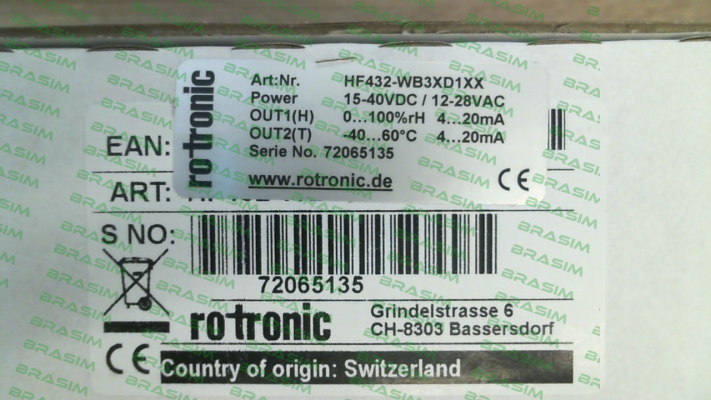 Rotronic-HF432- WB3XD1XX price