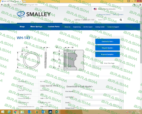 SMALLEY-XWH 143-X  price