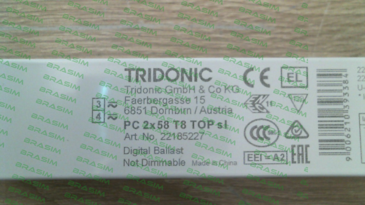 Tridonic-P/N: 22185227 Type: PC 2x58 T8 TOP sl price