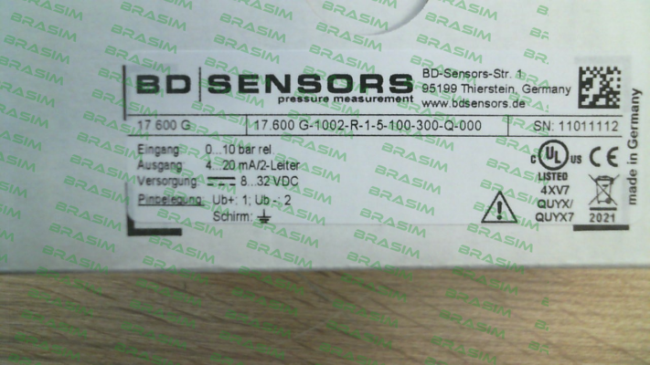 Bd Sensors-17.600G-1002-R-1-5-100-300-Q-000 price