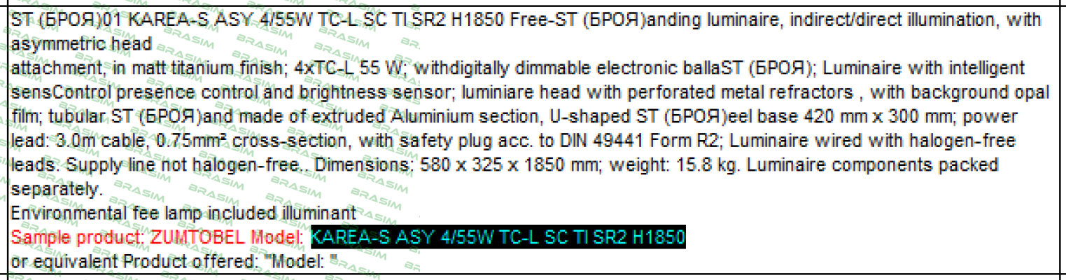 Zumtobel-CAPA-S PR 4/55W TC-L SC WH SR2 AS  price