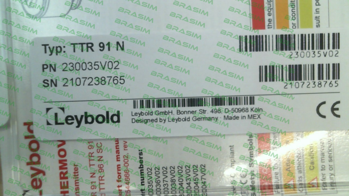 Leybold-P/N: 230035V02, Type: TTR 91N price