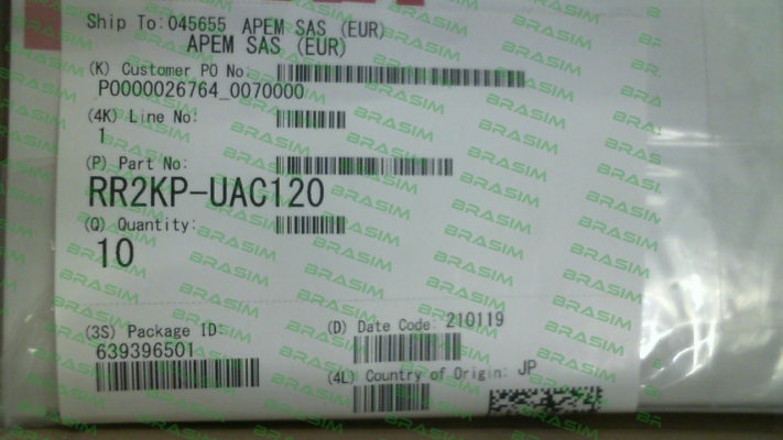 Idec-P/N: 209208, Type: RR2KP-UAC120 price