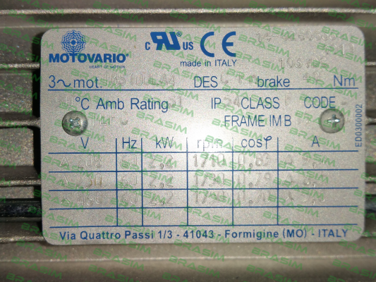 Motovario-TBS100LA4  price