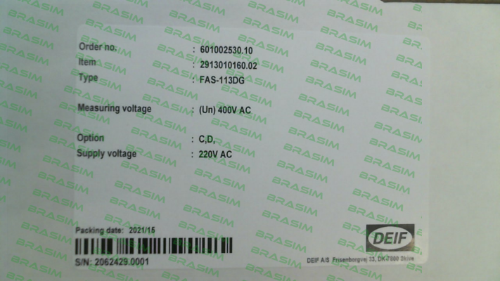 Deif-FAS-113DG (2913010160.02) price