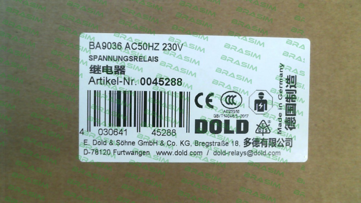 Dold-BA9036 AC50HZ 230V price