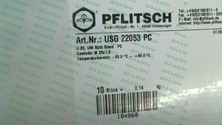 PFLITSCH-USG 22053 PC (pack x10) price