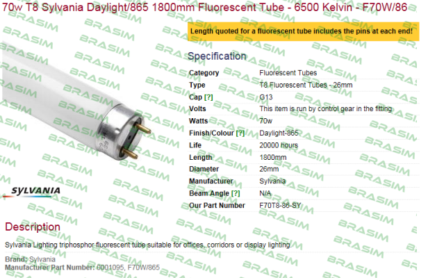 Sylvania-F70T8-86-SY  price