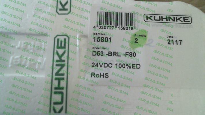 Kuhnke-15801 / D53-BRL-F80-24VDC 100%ED price