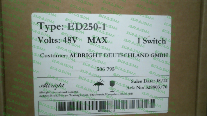 Albright-ED 250-1 price