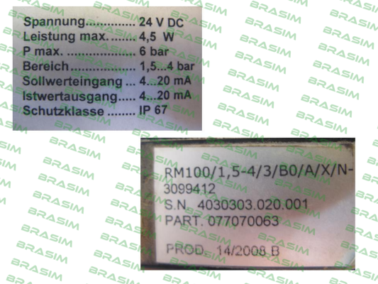 Specken Drumag-RM100/1,5-4/3/B0/A/X/N-3099412 - Obsolete, replaced by RM100/1,5-4/3/B0/C/3/N 077070132  price