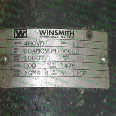 Winsmith-004MCVDDM1000LC  price