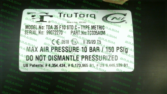 Trutorq-TDA 35 F10 STD C-TYPE price