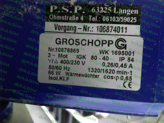 Groschopp-IGKU80-40/Z20  price