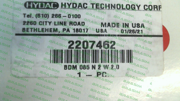 Hydac-2207462 BDM 85 N 2 W 2.0 price