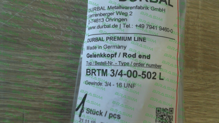 Durbal-BRTM 3/4-00-502 price