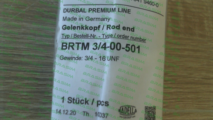 Durbal-BRTM 3/4-00-501 price