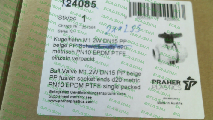 Praher-M1 PP 1/2" price