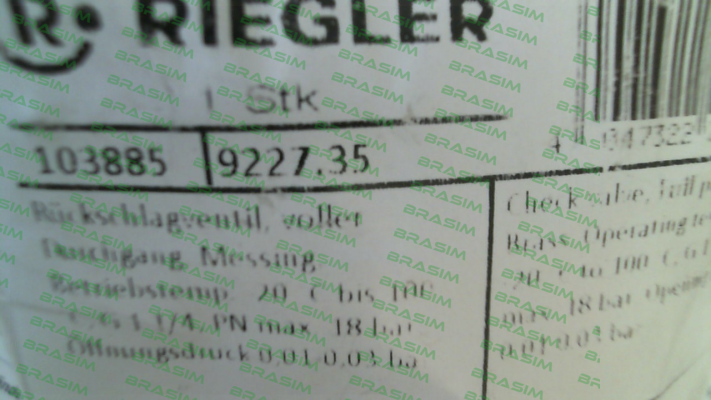 Riegler-103885 / 9227.35 price