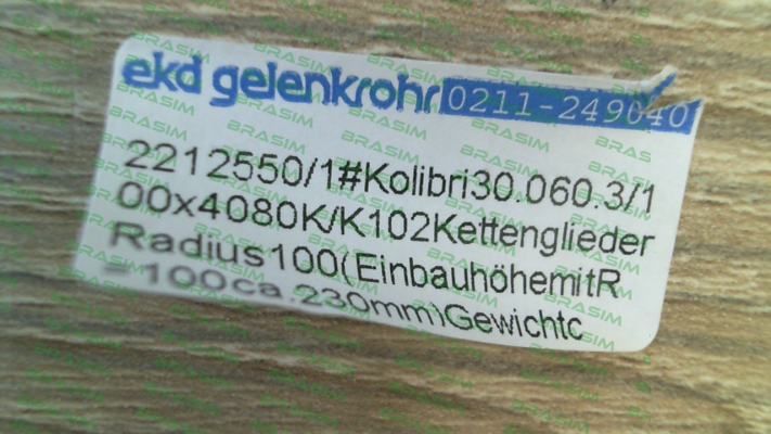 Ekd Gelenkrohr-30.060.3/100 x4080 K/K price