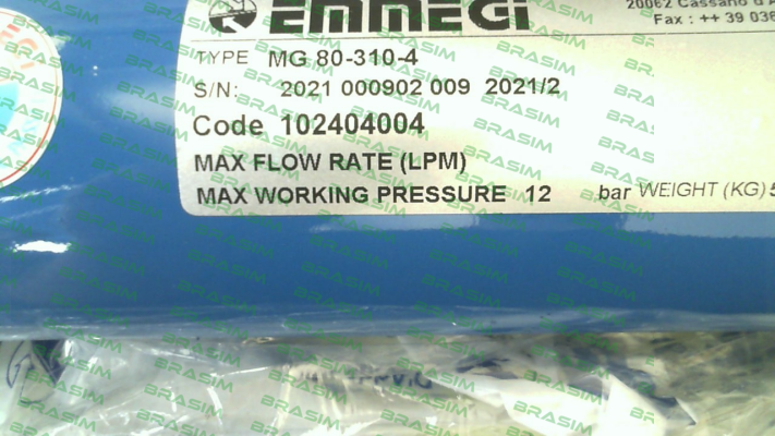 Emmegi-102404004 / MG 80-310-4 4pass price