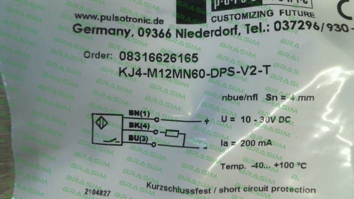 Pulsotronic-p/n: 08316626165, Type: KJ4-M12MN60-DPS-V2-T price