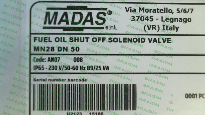 Madas-MN28 DN 50 (AN07 008) price