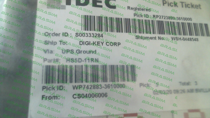 Idec-Art.No. 216080, Part No. HS5D-11RN price