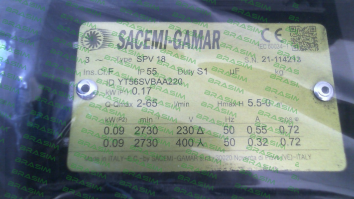 Sacemi-SPV18/220 (YT56SVBAA2205-1) price