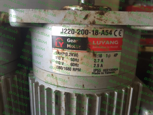 Luyang Gear Motor-J220-200-18-A54 price