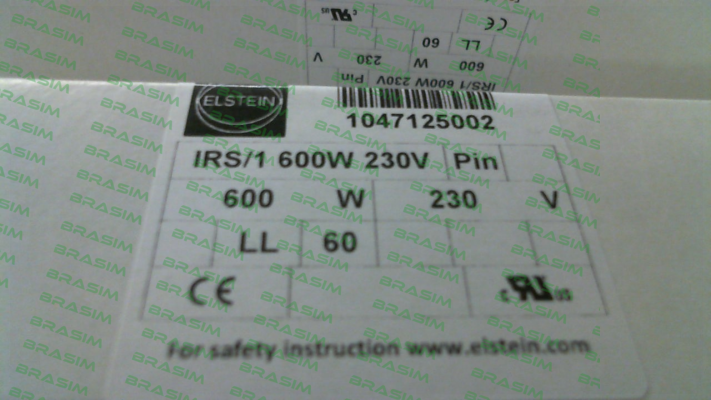 Elstein-IRS/1 (= IRS) 600 W 230 V price