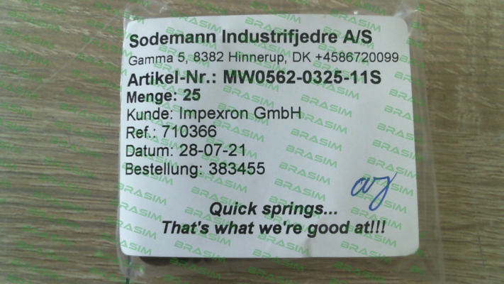 Sodemann-MW0562-0325-11S price