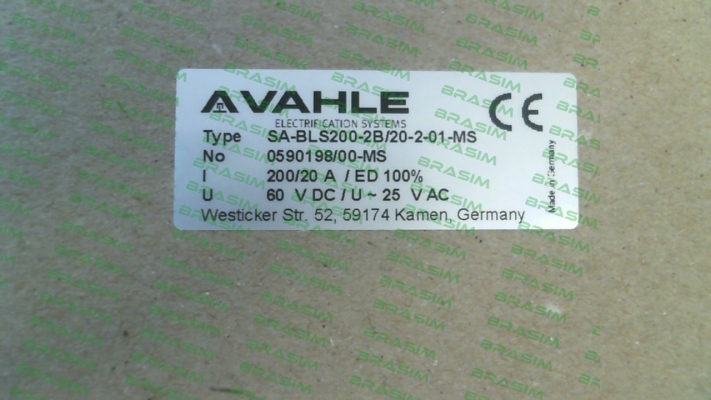 Vahle-SA-BLS200-2B/20-2-01-MS (p/n 0590198/00-MS) price