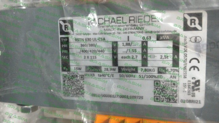 Michael Riedel Transformatorenbau-RSTN630 Sonder price