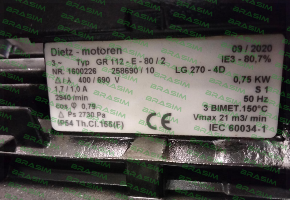 Dietz-Motoren-192627 for GR-112-E-80/2 price