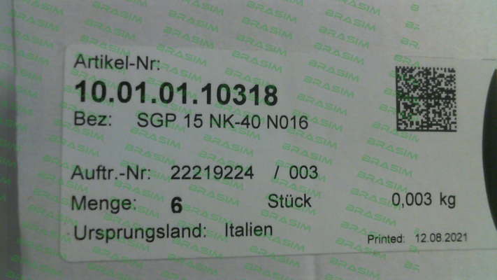 Schmalz-SGP 15 NK-40 N016 price