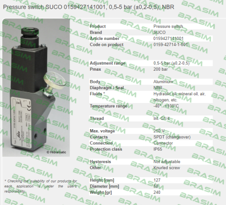 Suco-0159-42714-1-001 price