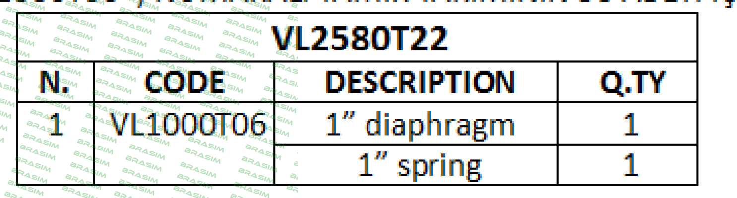 Trimec-1” spring For VL2580T22  price