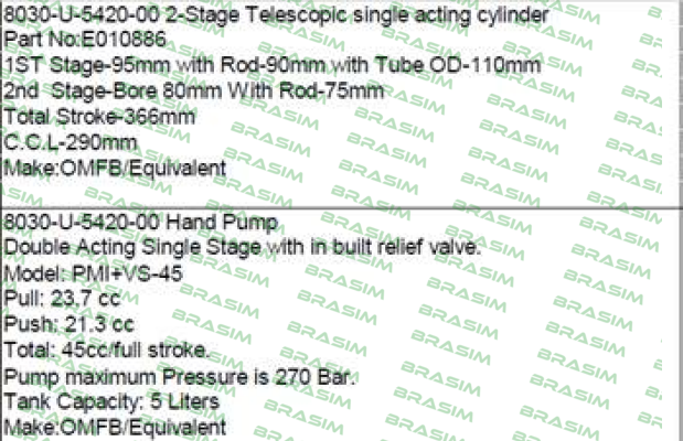 OMFB Hydraulic-E010886   price